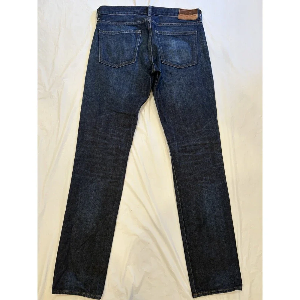 J. Crew 484 Jeans Men's 32x34 Blue Dark Wash Slim Fit Straight